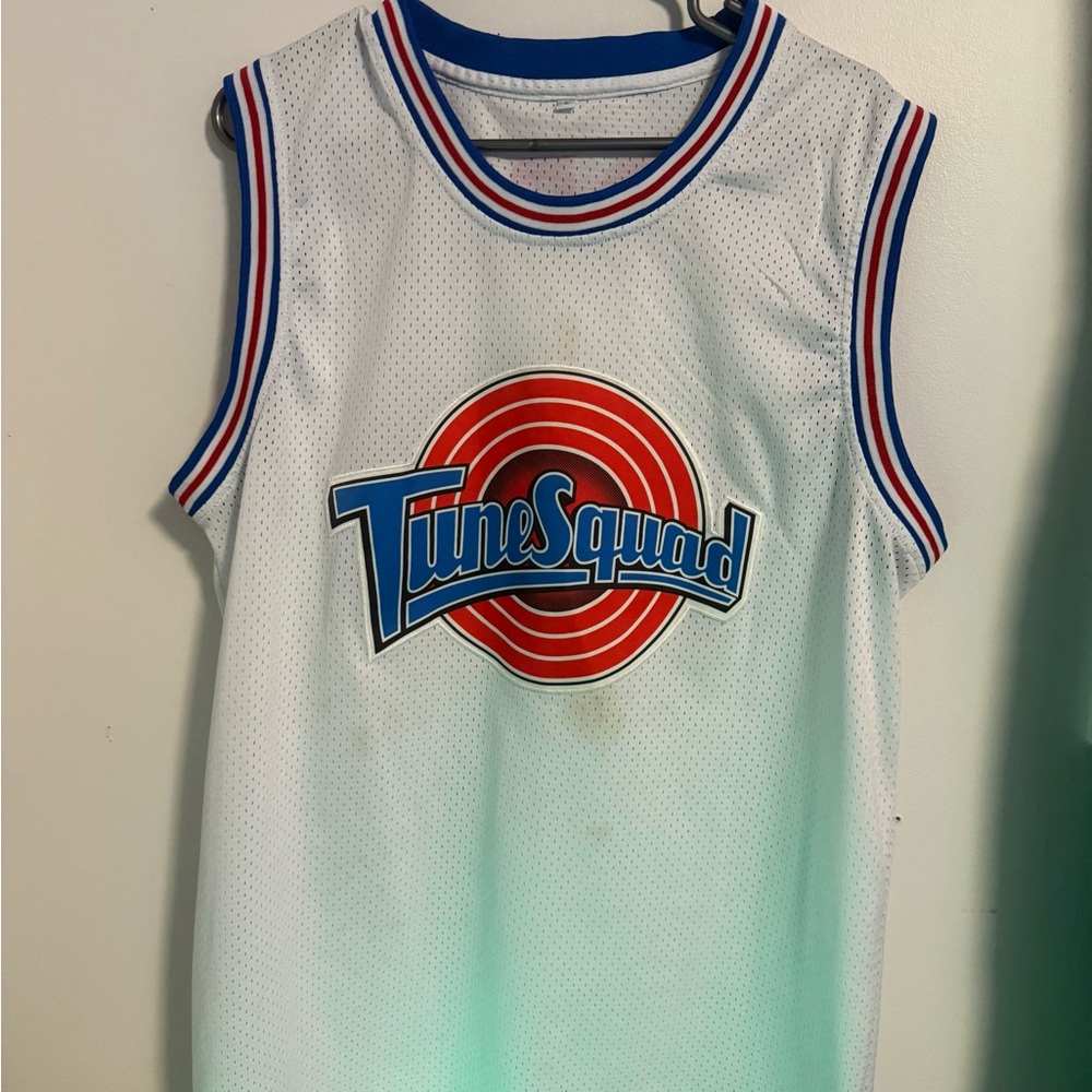 Jordan 23 Tune Squad White Jersey with Blue and Red Accents